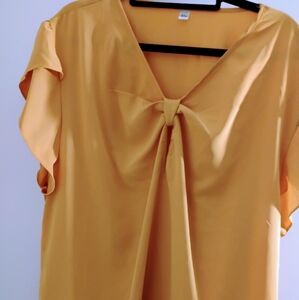 Women's Plus Size Gold Color Blouse